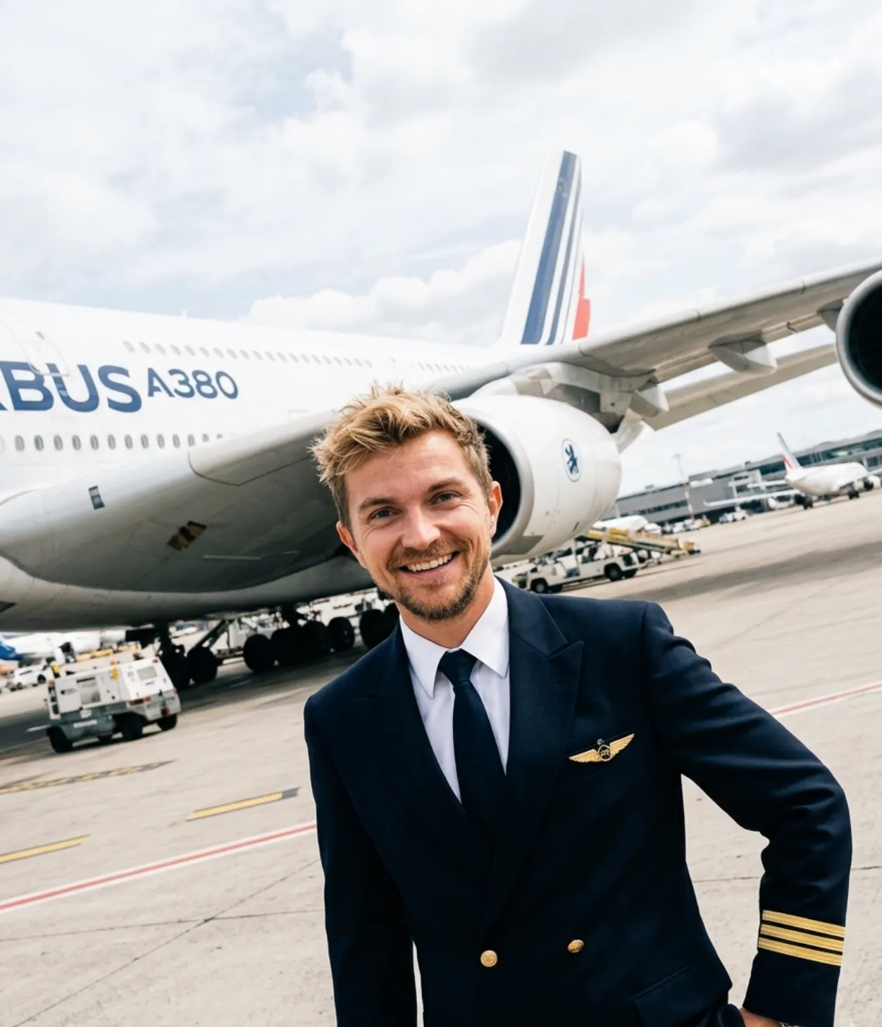 Portrait officiel de Captain Legoux sur le tarmac